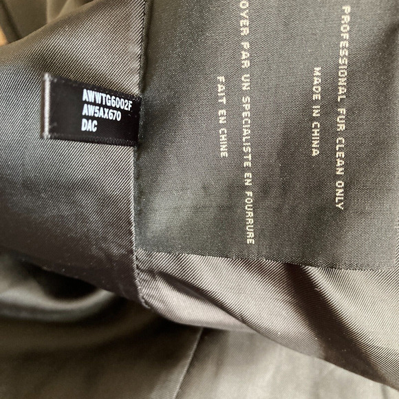 Andrew Marc Mara Wool Cashmere Coat Rabbit Fur Leather Trim Black - Picture 8 of 16